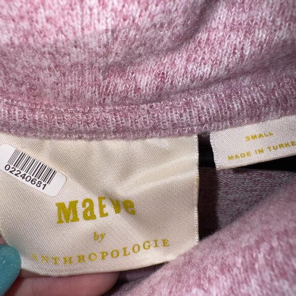 Maeve Anthropologie Women's Small Pink Purple Cowl Neck Tunic Top Sweater Dress - Picture 4 of 8